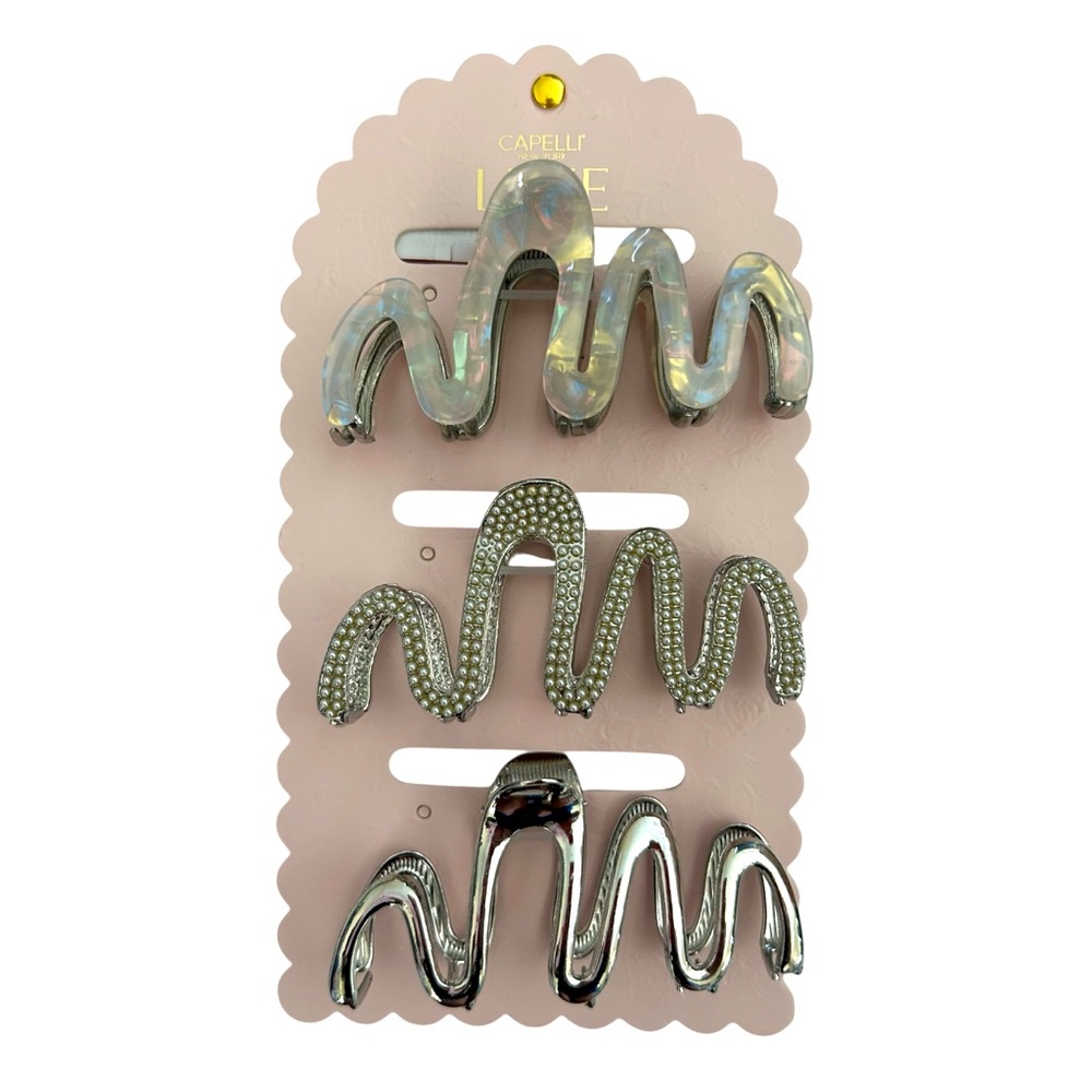 Capelli NY Luxe Metal Large Hair Clips